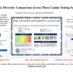 DNA genetic diversity testing of a Golden Retriever at VGL, Embark and Wisdom Panel Optimal Selection